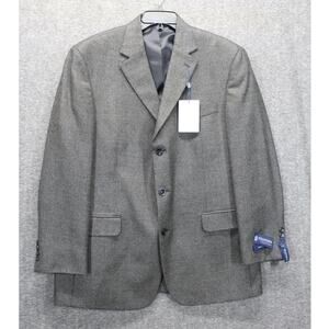 STAFFORD ESSENTIALS Cape WoolSport Coat Men's 44R Classic Fit Gray Multi NEW
